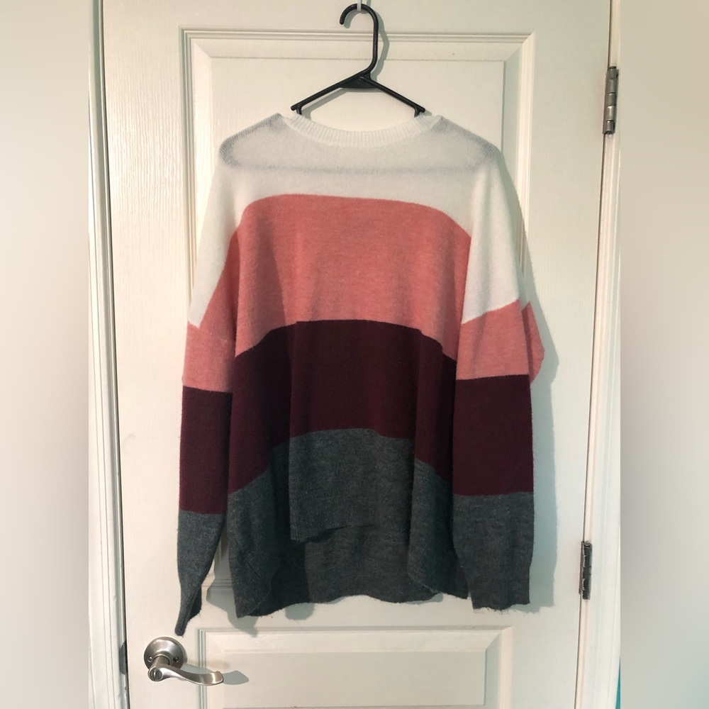 Dip Womens Colorblock Crewneck Sweater
